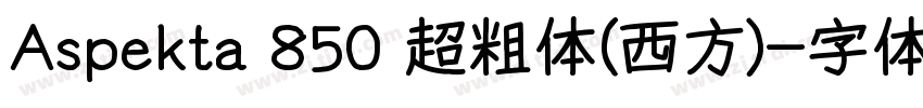 Aspekta 850 超粗体(西方)字体转换
